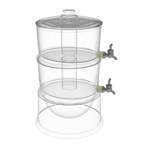 Hubert 2 Gal Beverage Dispenser Single Polycarbonate and Stainless Steel