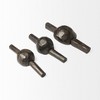 HomeRoots Set of Three 3" Brown Metal Tabletop Sculpture - 4 of 4