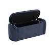 NicBex Modern 44.1" Storage Bench Corduroy Upholstered Accent Stool with Cushioned Top for Entryway and Living Room - 3 of 4