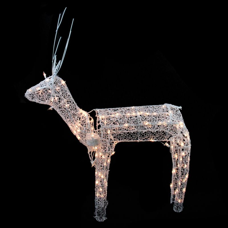 Northlight 48" Pre Lit Animated Standing Buck Reindeer Outdoor Christmas Decoration - Clear Lights, 2 of 4
