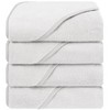 American Soft Linen Turkish Baby Hooded Bath Towel Set, 100% Cotton Soft Fluffy Baby Hooded Shower Towels - 3 of 4