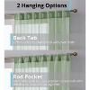HLC.ME Lauren Semi Sheer Light Filtering Transparent Pocket Top & Back Tab Lightweight Window Curtain Panels, Set of 2 - 4 of 4