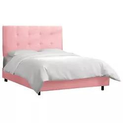 Dolce Microsuede Bed - Premier Light Pink - California King - Skyline Furniture
