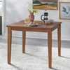 3pc Roland Square Dining Set Driftwood - Buylateral: Farmhouse Style, Metal & Rubberwood, Non-Extension Table - image 3 of 4