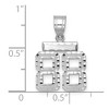 Black Bow Jewelry 14k White Gold, Varsity Collection, Small D/C Pendant, Number 88 - 2 of 3