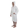 Alpine Swiss Dane Mens Hooded Bathrobe Pure Cotton Terry Cloth Long Robe for Men Super Absorbent Quick Drying Luxury Spa Robe - 3 of 4