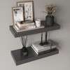 SEVOBAL Utility Storage Shelves Bookshelf Set of 2 Wide Floating Shelves, Modern Wall-Mounted Storage for Living Room, Gray, 32"*11"*4" - 2 of 4