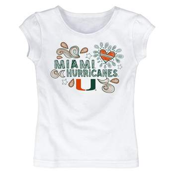 NCAA Miami Hurricanes Toddler Girls' White T-Shirt