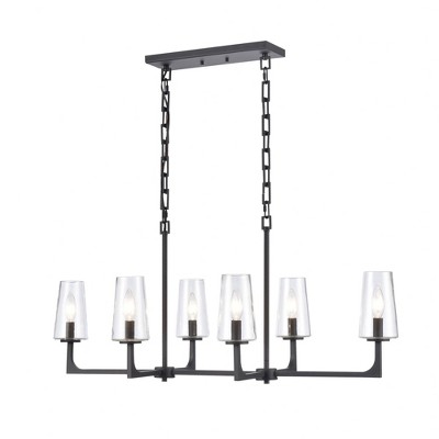 Elk Home Fitzroy 6 - Light Chandelier in  Matte Black