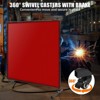 Welding Curtain Screen, Flame-Resistant Vinyl Welding Screen with Frame, 4 Swivel Wheel (2 Lockable) for Workshop and Industrial Protection - 4 of 4