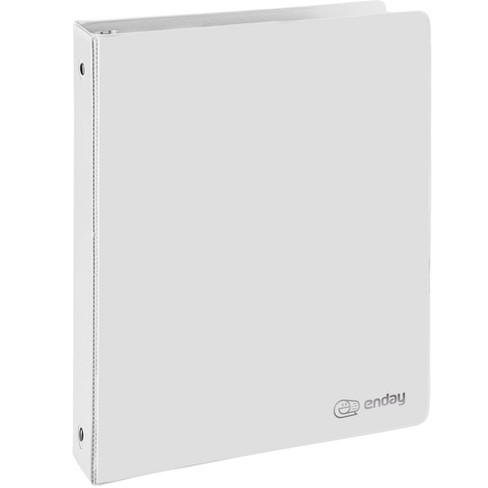 Enday 1.5-inch 3-ring View Binder With 2-pockets, White : Target