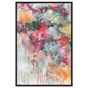 Art Remedy Doll Memories - Secret Green Floral Colorful Pastel Abstracts Framed - 1 of 4