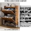 Wooden Shoe Storage Cabinet,  Hidden Freestanding Shoe Rack with 2 Flip Drawers and Adjustable Shelf, for Entryway, Hallway - 4 of 4