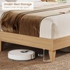 Rattan Bed Frame with Sliding Door Shelf Headboard - 4 of 4
