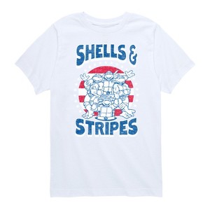 Boys' - Teenage Mutant Ninja Turtles - Shells And Stripes Short Sleeve Graphic T-Shirt - 1 of 4
