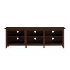70" MDF Modern Transitional 3-Shelf Open Storage TV Stand with Adjustable Shelves and Cord Management for Living Room and Bedroom - 2 of 4