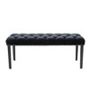 Vynxaria 45.28" Tufted Velvet Shoe Bench 330lbs Capacity, Rubberwood Legs, Floor Protective Design, Easy Assembly - 4 of 4