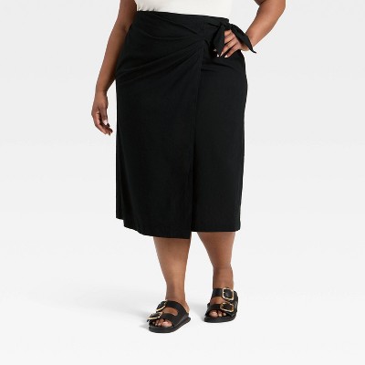 Women's Midi Wrap Skirt - Universal Thread™