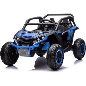 24V Kids Ride On Utv,2-Seater 4WD Off Road Electric Vehicle with Remote Control - 1 of 4