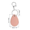Unique Bargains Leather Keychain Fobs with Key Rings for DIY Crafts 4 Pcs - 2 of 4