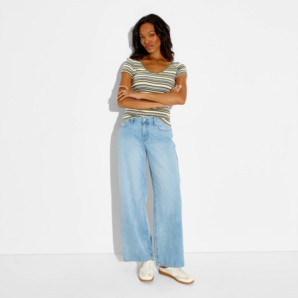 Women's Low-Rise Baggy Curvy Jeans - Wild Fable™ Blue Denim 8