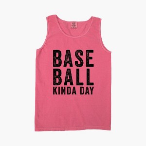 Simply Sage Market Women's Baseball Kinda Day Garment Dyed Heavy Weight Tank - 1 of 2