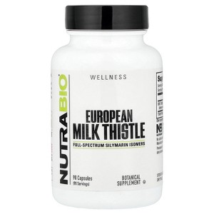 NutraBio European Milk Thistle, 90 Capsules (241 mg per Capsule) - 1 of 4