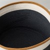 Zita Round Resin Woven Wicker Multi-Use Storage Basket with Handles - 18" x 18" x 15.7" - White-Gray - For Towel - 4 of 4