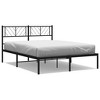 vidaXL Metal Bed Frame with Headboard Black 59.1 in.x78.7 in. - image 2 of 4