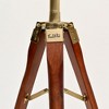 TopComfy Decorative Object Elegant Tripod Candle Holder Gold Polished Aluminum with Wood Detailing for Home decor, Gold, 17"*17"*31" - 2 of 4