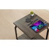 End Table with Charging Station, 2 AC Outlets 2 USB Ports 1 6.5-Foot Power Cord, Nightstand with 2-Layer Storage Shelves, for Small Spaces - 4 of 4