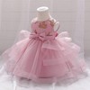 MyKids-USA Baby Girl Sequins Patched Design Sleeveless Tutu Style Baptism Birthday Dress - 3 of 4