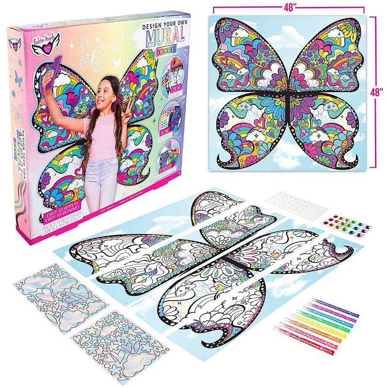 Fashion Angels Fashion Angels DIY Mural Design Set - Butterfly Wings, 2 of 5