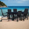 Courtyard Casual Santorini 7 pc Extension Dining set  Includes:  One 71"/95" Double Butterfly Extension Table and Six Padded Sling Chairs - 2 of 4