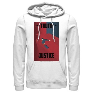 Men's Superman Truth & Justice Eagle Pull Over Hoodie - 1 of 3