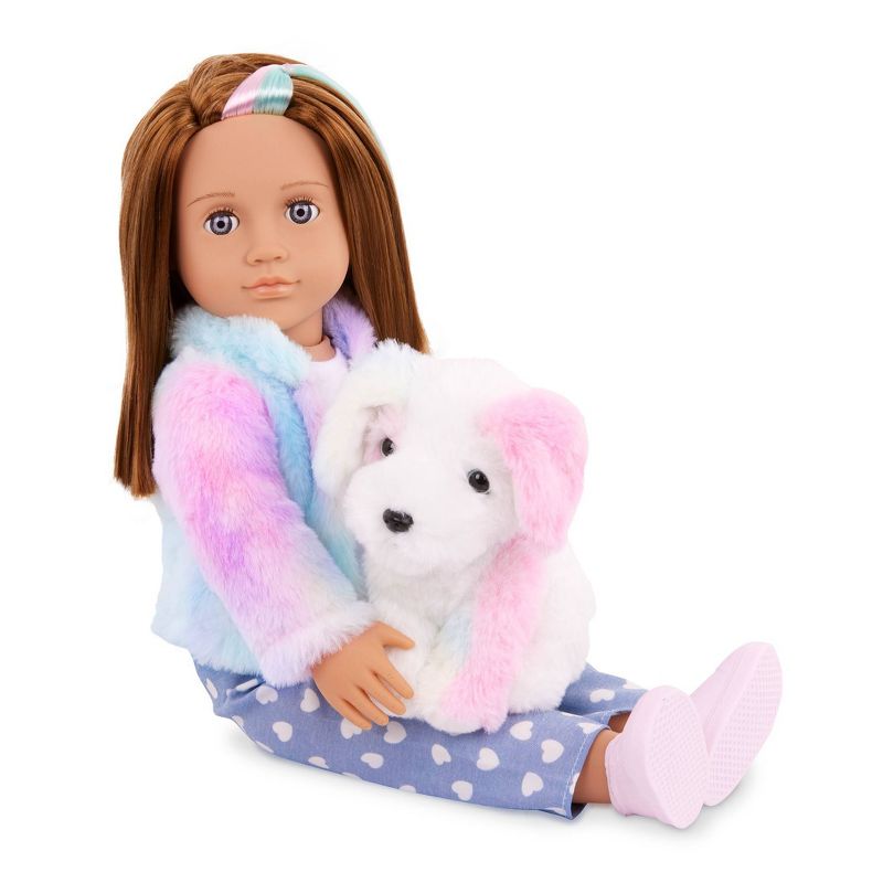 Our Generation Skylar &#38; Bow Matching 18&#39;&#39; Doll &#38; Pet Rainbow Puppy Set, 5 of 10