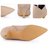 Perphy Women's Pointed Toe Side Zipper Cutout Kitten Heel Ankle Booties - 3 of 4