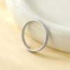 Simple Plain Stardust 925 Sterling Silver Ring, 3mm Ring - 4 of 4