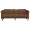 vidaXL Brown Velvet 3-Seater Sofa - Upholstered Couch with Sturdy Legs for Living Room, Modern Furniture Spacious Comfort - 3 of 4