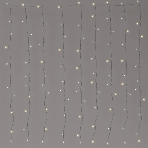100ltr Led Plug-in Curtain String Lights With Clips - Room