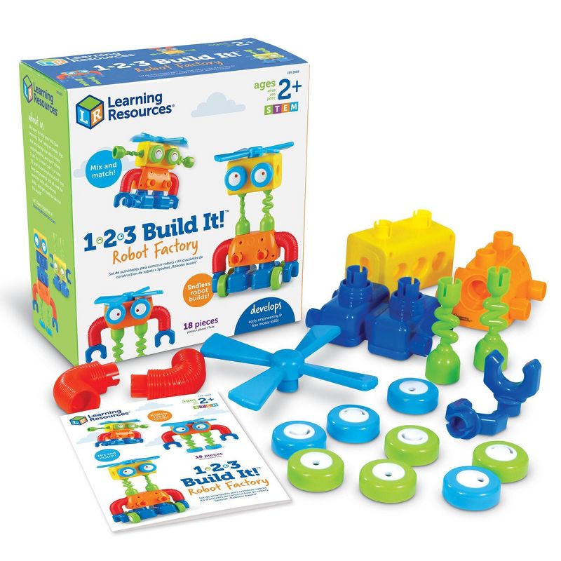 Learning Resources 1-2-3 Build It! Robot Factory, 2 of 12