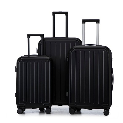 3 Pieces Luggage Sets,20/24/28Inch ABS Spinner Wheel Luggage,Suitcase With Cup Holder And USB Port,Luggage With Combination Lock-Cuddlewood