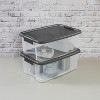 Sterilite 18qt Ultra Clear Latch Box Clear Base Flat Gray Lid and Latches - 3 of 4