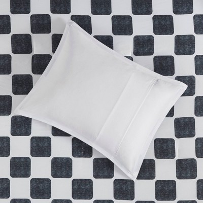 Intelligent Design Twin/Twin XL Harlow Checkered All Season Comforter Set Black/White: Hypoallergenic Teen Bedding, OEKO-TEX Certified — фото 4