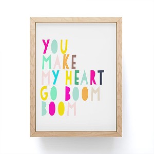 Hello Sayang You Make My Heart Go Boom Boom Framed Mini Art Print 4" (H) x 3" (W) x 1" (D) - Society6 - 1 of 3