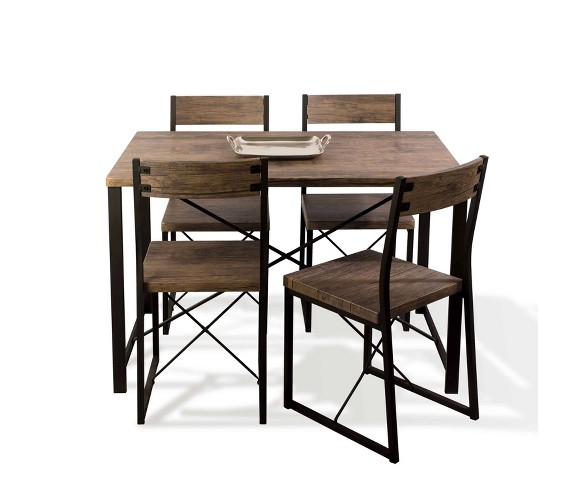Urban Blend Dining Set Brown/Black - Urb Space