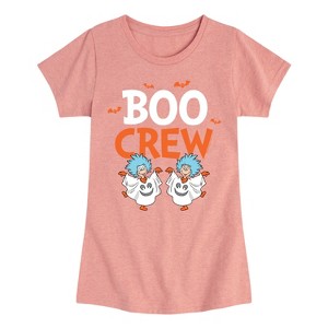 Girls' - Dr. Seuss - Boo Crew Thing 1 and 2 Fitted Short Sleeve Graphic T-Shirt - 1 of 4
