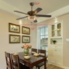 YIYIBYUS 52-in Retro 3-Light Reversible Ceiling Fan with 5 Wood Blades - 2 of 4