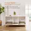 Double Room Large Cat Cabinet, Litter Box Furniture Hidden with Scratch Pad - 4 of 4