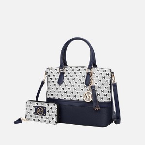 MKF Collection Saylor Circular M Emblem Print Women’s Tote Bag with Wallet by Mia K - 1 of 4